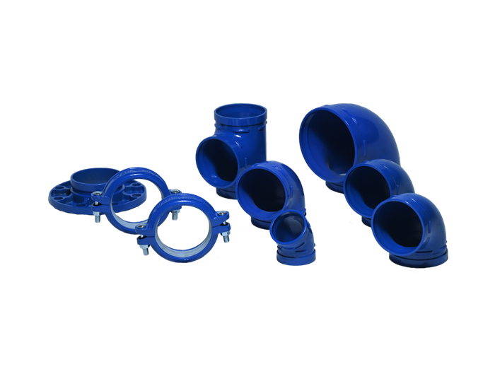 Grooved Pipe Fittings With Blue Color